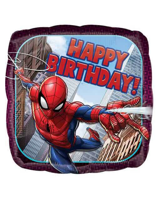 chel-pauk Шар Квадрат Человек Паук Happy Birthday — изображение 1