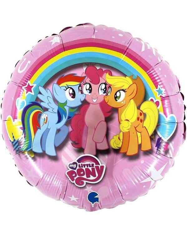 L18024_Шар_(18_46_см)_Круг_My_Little_Pony_Дружные_Лошадки_Розовый_1_шт Круг My Little Pony Дружные Лошадки — изображение 1